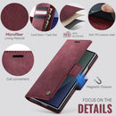 Vintage PU Leather Wallet Case with Hinge Protection for Samsung Galaxy Z Fold 7 [Maroon]