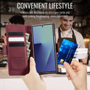 Vintage PU Leather Wallet Case with Hinge Protection for Samsung Galaxy Z Fold 7 [Maroon]