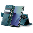 Vintage PU Leather Wallet Case with Hinge Protection for Samsung Galaxy Z Fold 7 [Teal]