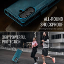 Vintage PU Leather Wallet Case with Hinge Protection for Samsung Galaxy Z Fold 7 [Teal]
