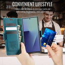 Vintage PU Leather Wallet Case with Hinge Protection for Samsung Galaxy Z Fold 7 [Teal]