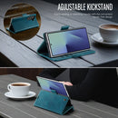 Vintage PU Leather Wallet Case with Hinge Protection for Samsung Galaxy Z Fold 7 [Teal]