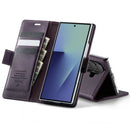 Vintage PU Leather Wallet Case with Hinge Protection for Samsung Galaxy Z Fold 7 [Purple]