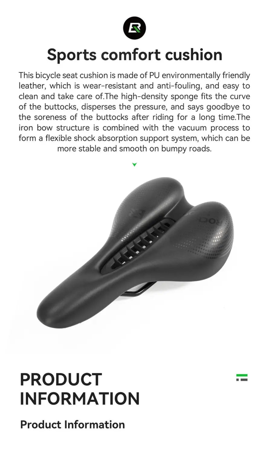Shock Absorbing Bicycle Seat Saddle MTB & Road Bike Cushion