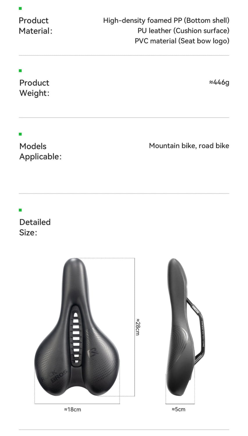 Shock Absorbing Bicycle Seat Saddle MTB & Road Bike Cushion