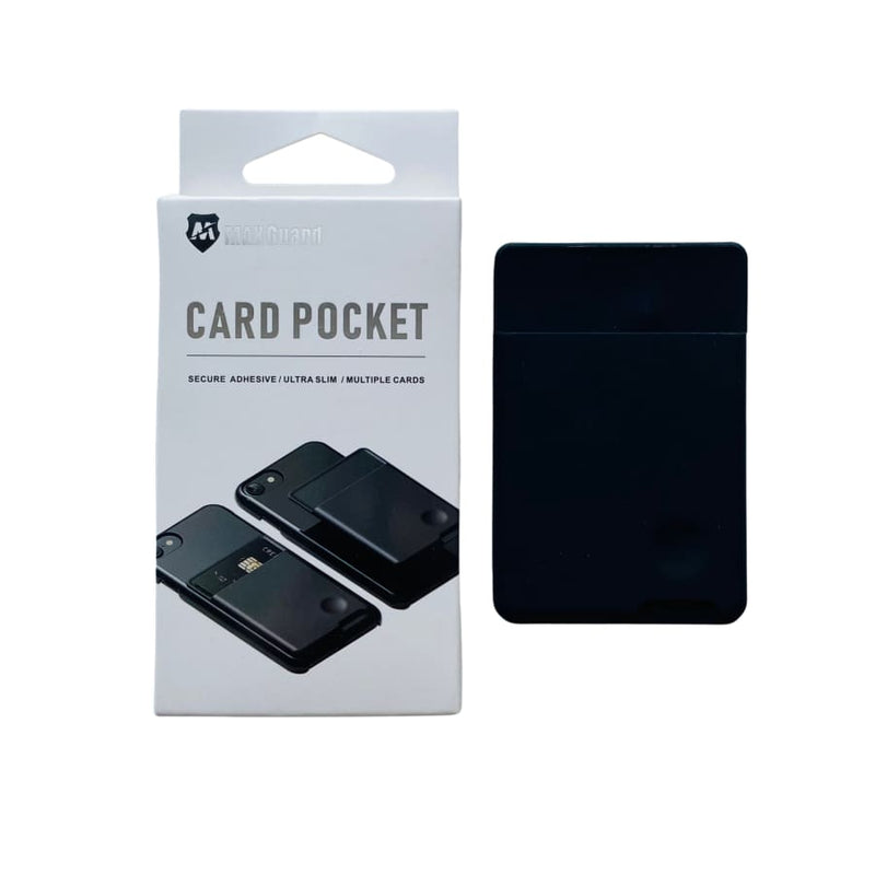 Silicone Mobile Phone Card Holder - Black