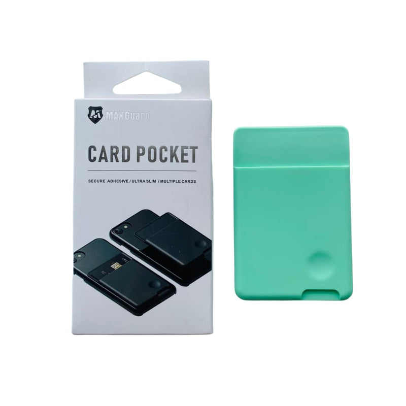 Silicone Mobile Phone Card Holder - Mint Green