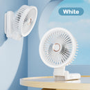 Portable Mini Desk Fan with LED Light Ring USB Rechargeable
