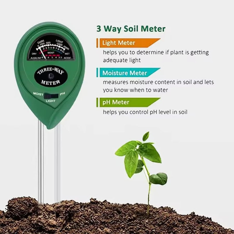 Soil Tester pH Moisture Light Meter 3 in 1 Tools & Kits
