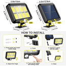 Solar Light Motion Sensor Security Led Flood Light Outdoor