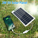 Solar Panel For Charging Devices - 2W/5V USB Output 7