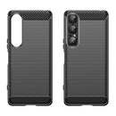 Sony Xperia 1 VII Carbon Fibre TPU Case Slim Shockproof Cover Black