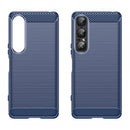 Sony Xperia 1 VII Carbon Fibre TPU Case Slim Shockproof Cover Navy