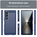 Sony Xperia 1 VII Carbon Fibre TPU Case Slim Shockproof Cover Navy