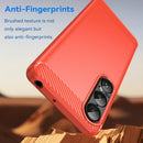 Sony Xperia 1 VII Carbon Fibre TPU Case Slim Shockproof Cover Red