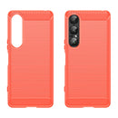 Sony Xperia 1 VII Carbon Fibre TPU Case Slim Shockproof Cover Red