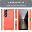 Sony Xperia 1 VII Carbon Fibre TPU Case Slim Shockproof Cover Red
