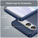 Sony Xperia 10 VII Carbon Fibre TPU Case Slim Shockproof Cover Navy
