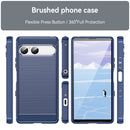 Sony Xperia 10 VII Carbon Fibre TPU Case Slim Shockproof Cover Navy