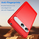 Sony Xperia 10 VII Carbon Fibre TPU Case Slim Shockproof Cover Red