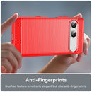 Sony Xperia 10 VII Carbon Fibre TPU Case Slim Shockproof Cover Red