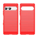 Sony Xperia 10 VII Carbon Fibre TPU Case Slim Shockproof Cover Red