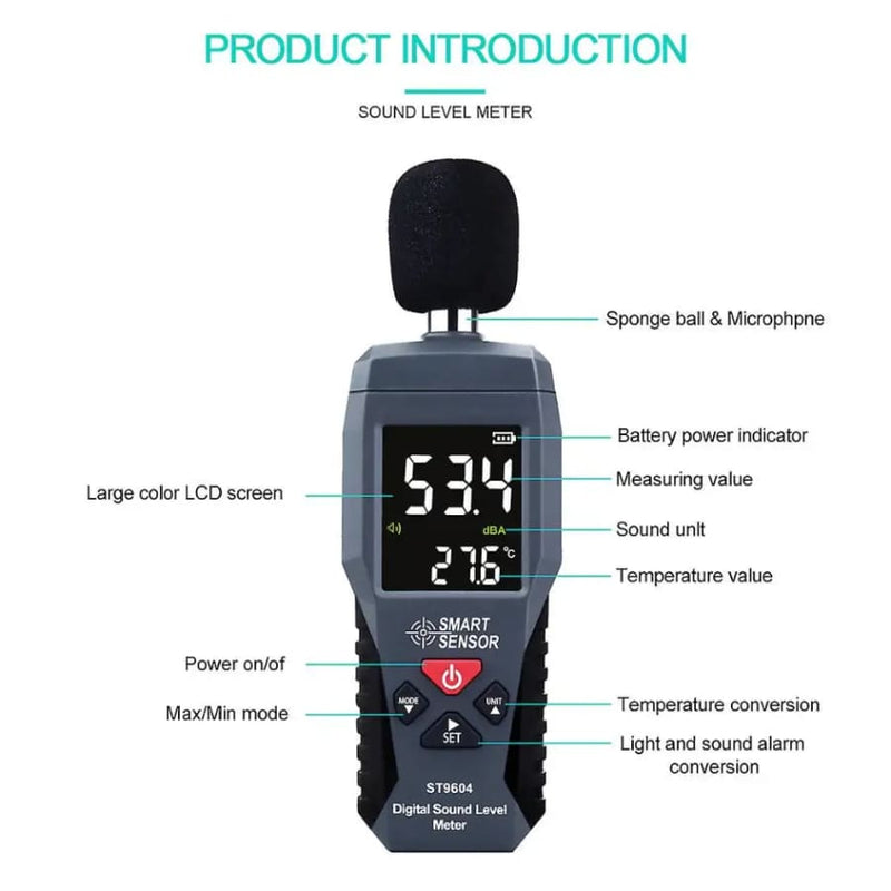 Sound Level Noise Meter Decibel Measurement 30 130dB Tools