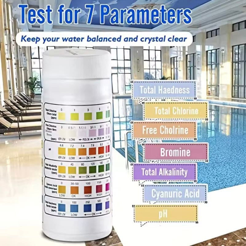 Spa / Hot Tub Water Quality Test Strips (x50) 6 Variables