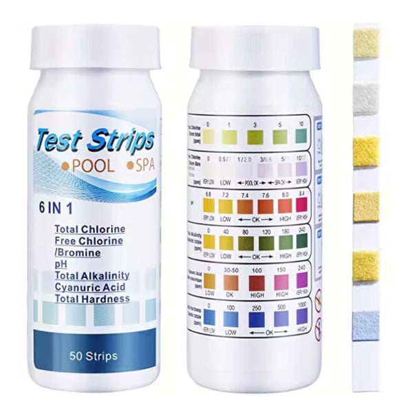 Spa / Hot Tub Water Quality Test Strips (x50) 6 Variables