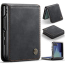 Stylish Samsung Galaxy Z Flip 7 Retro Leather Cover [Black]
