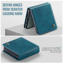 Stylish Samsung Galaxy Z Flip 7 Retro Leather Cover [Teal] 4