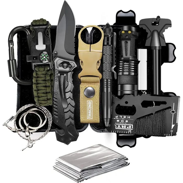 Survival Kit - 12pc With Waterproof Case - Tools & Kits