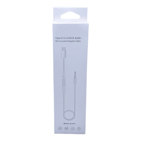 Type-C To 3.5mm Aux Audio Wire Control Adapter Cable JH071