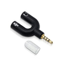 U-Type Dual 3.5mm Headphone Audio Splitter Adapter