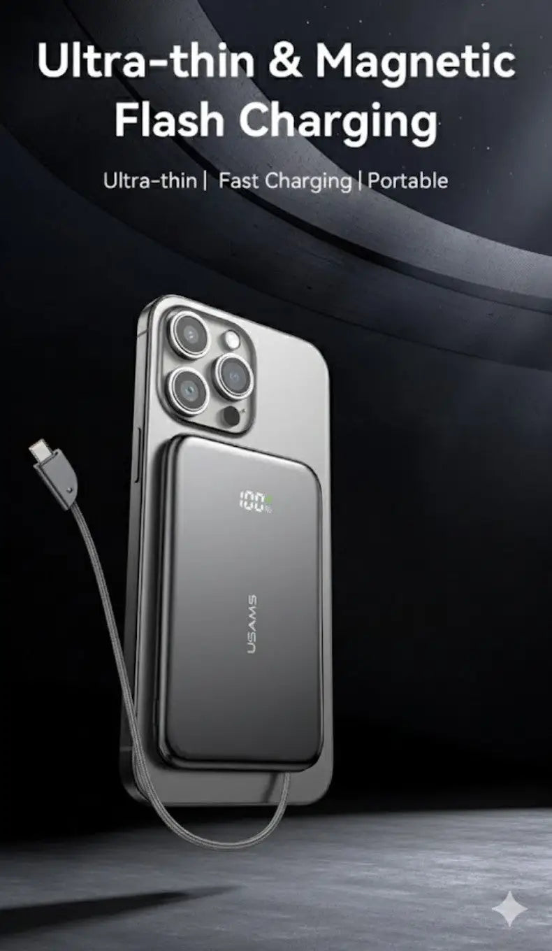 Ultra-Slim Power Bank 5000mAh – 20W Fast Charge