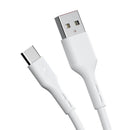 USB-A to USB-C Charger Cable for TCL Phones (White) 1m 1