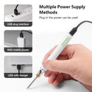 USB Soldering Iron Set - 8W Adjustable Temp Ceramic Core &