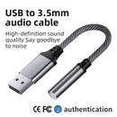 USB to 3.5mm Audio Adapter Cable for Car Computer & Speaker
