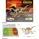 Velociraptor (illuminated) - 3D Puzzle