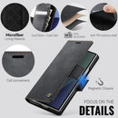 Vintage PU Leather Wallet Case with Hinge Protection
