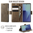 Vintage PU Leather Wallet Case with Hinge Protection