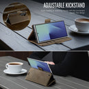 Vintage PU Leather Wallet Case with Hinge Protection