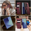 Vintage PU Leather Wallet Case with Hinge Protection