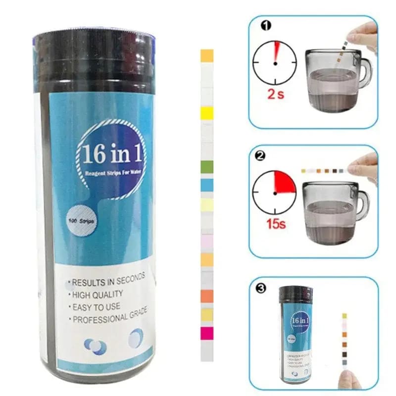 Water Quality Test Strips (x50) - 16 Variables