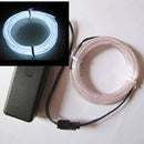 White 3M Battery Operated Neon LED Lights Glow EL Wire 2