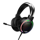 Wired Gaming Headset with 50mm Drivers Mic & Tri-Color LED