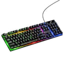 Wired Gaming Keyboard with RGB Rainbow Light & 6-Key