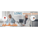 Wireless Caregiver Pager with 2 SOS Buttons (Up to 300mtrs
