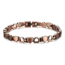 Womans Magnetic Bracelet - Copper Hearts