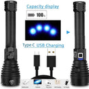 XHP90 3000LM Tactical 3 Mode Zoom Flashlight LED Hunting